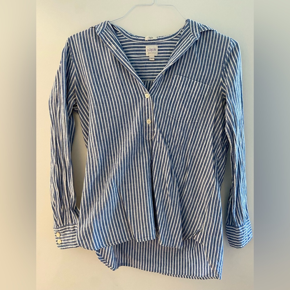J. Crew Factory Half Button Down boy-fit Shirt